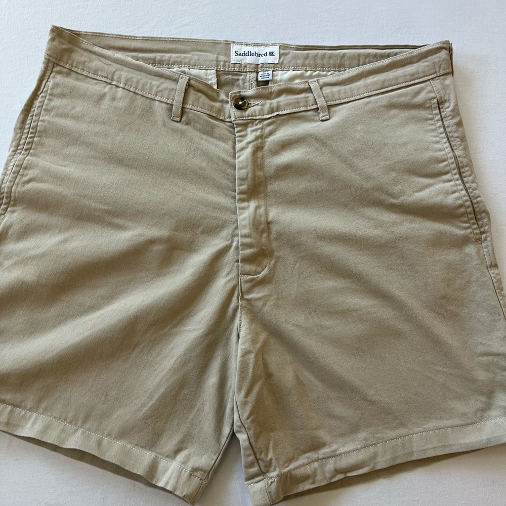 Saddlebred Tan Flat Front Shorts